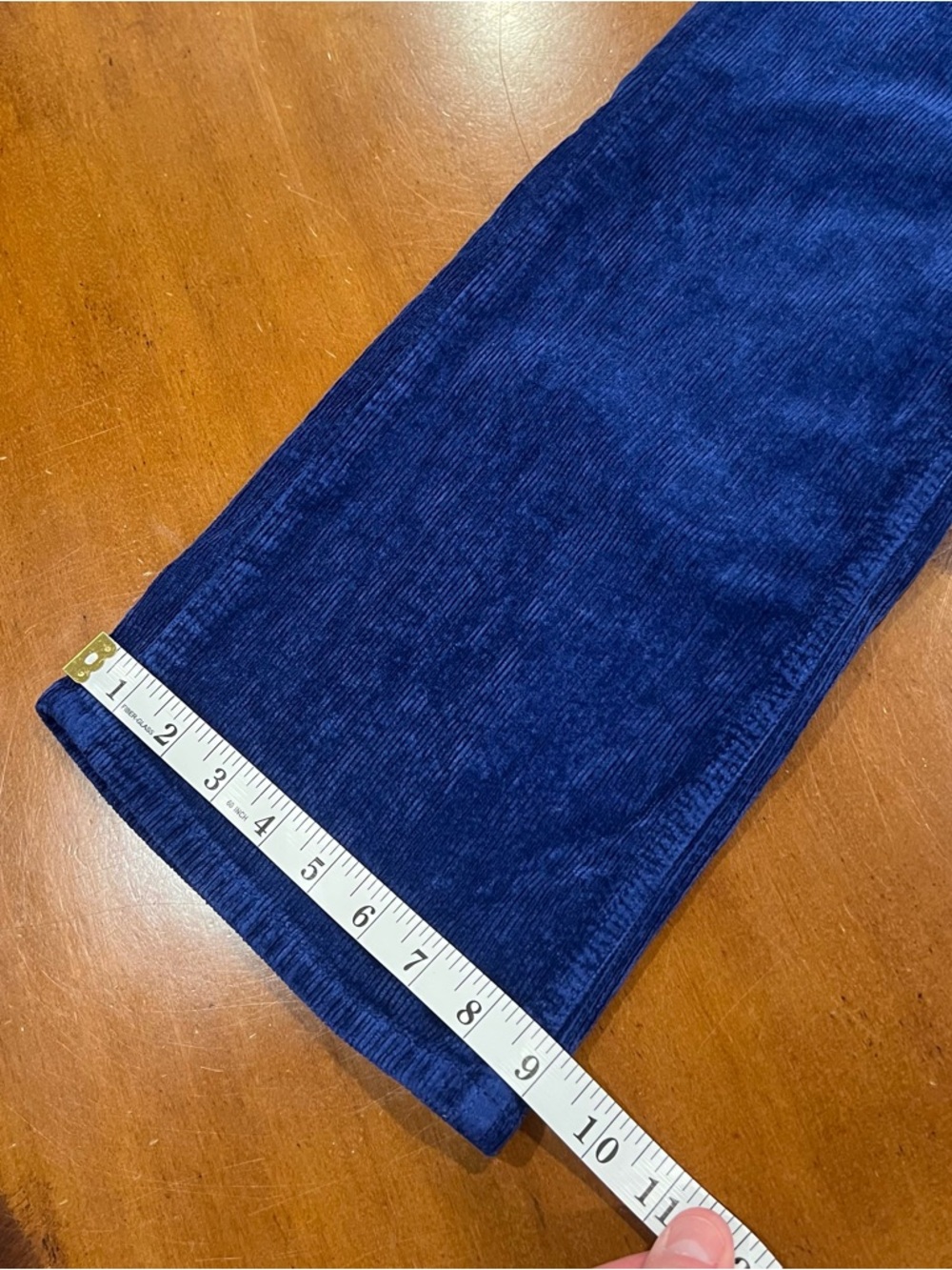 Anthropologie x Pilcro The Yaya Mid-Rise Corduroy Crop Flare Jeans Blue 31 - Picture 16 of 16